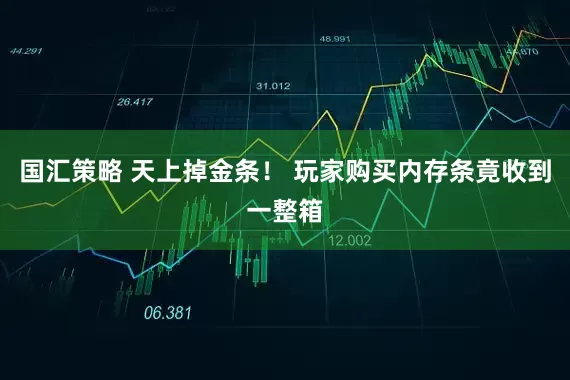 国汇策略 天上掉金条！ 玩家购买内存条竟收到一整箱